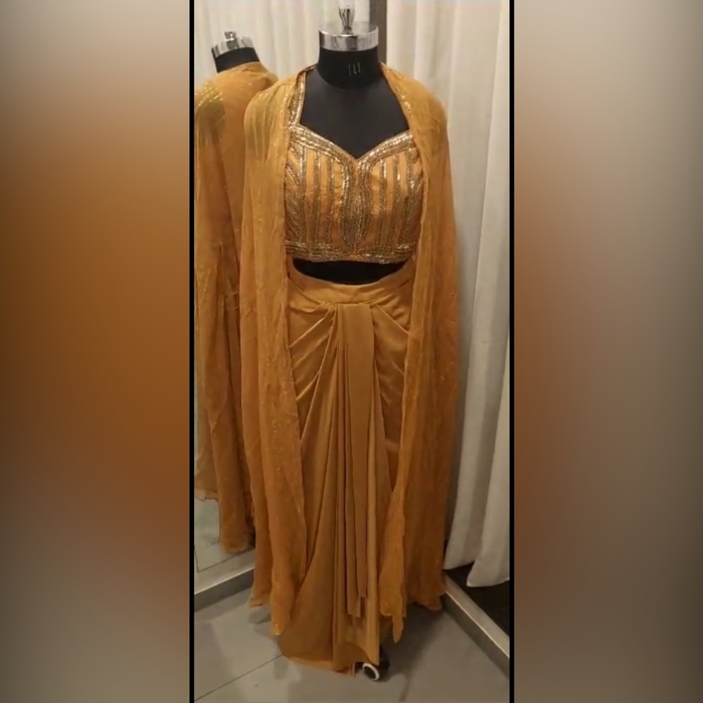 Very Elegant designer  Gold Dhoti Set